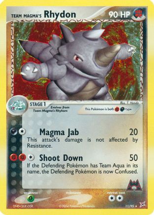 Team Magma's Rhydon 11/95 - Team Magma vs Team Aqua Reverse Holofoil