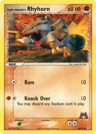 Team Magma's Rhyhorn 68/95 - Team Magma vs Team Aqua Reverse Holofoil