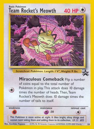 Team Rocket's Meowth 18/53 - WoTC Promo