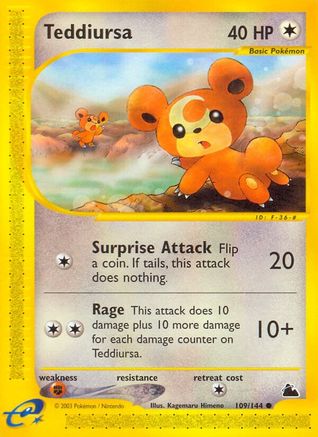 Teddiursa 109/144 - Skyridge Reverse Holofoil