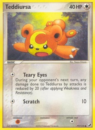 Teddiursa 77/115 - Unseen Forces Reverse Holofoil