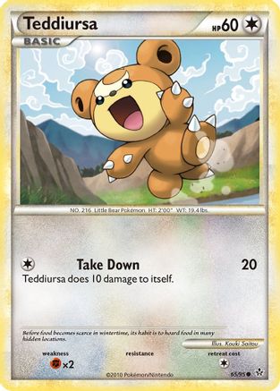 Teddiursa 65/95 - Unleashed Reverse Holofoil