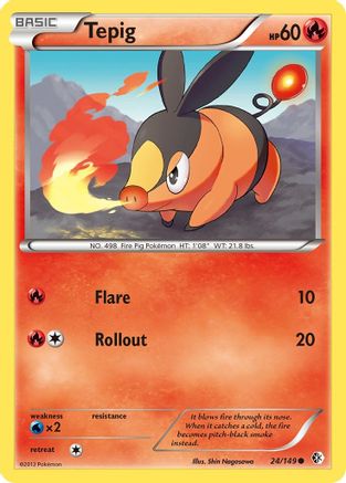 Tepig 24/149 - Boundaries Crossed Reverse Holofoil