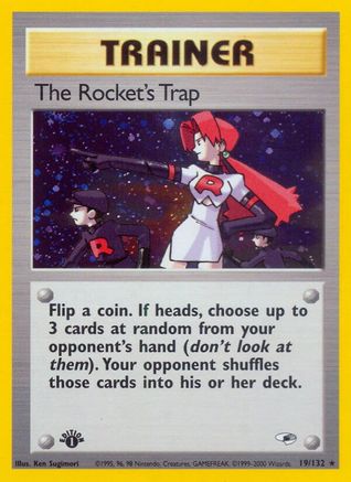 The Rocket's Trap 19/132 - Gym Heroes Unlimited Holofoil