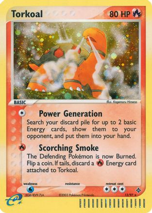 Torkoal 12/97 - Dragon Holofoil