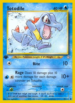 Totodile (80) 80/111 - Neo Genesis 1st Edition