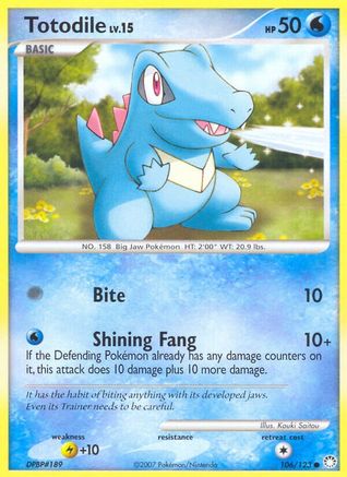 Totodile 106/123 - Mysterious Treasures Reverse Holofoil