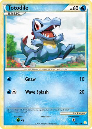 Totodile 86/123 - HeartGold & SoulSilver Reverse Holofoil