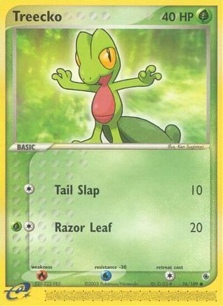 Treecko 76/109 - Ruby & Sapphire Reverse Holofoil