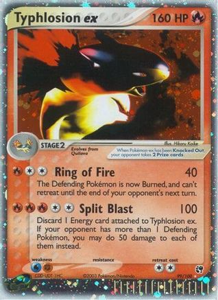 Typhlosion ex 99/100 - Sandstorm Holofoil