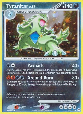 Tyranitar 17/123 - Mysterious Treasures Reverse Holofoil