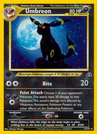 Umbreon 13/75 - Neo Discovery Unlimited Holofoil