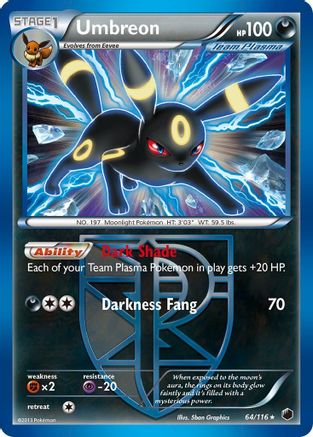 Umbreon 64/116 - Plasma Freeze Holofoil