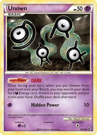 Unown 40/90 - HSUndaunted Reverse Holofoil