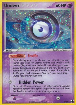 Unown D/115 - Unseen Forces Holofoil