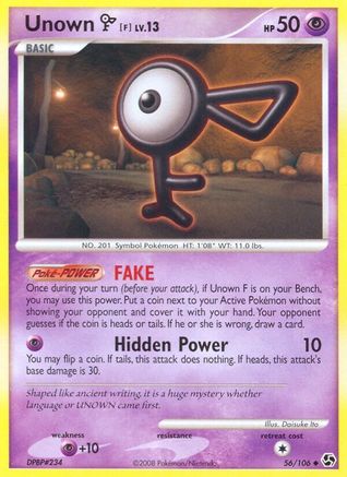 Unown F 56/106 - Great Encounters Reverse Holofoil