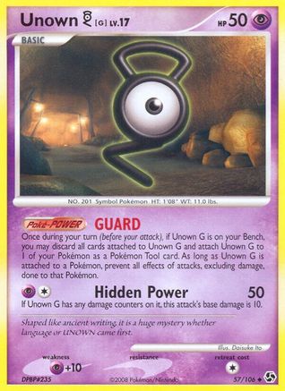 Unown G 57/106 - Great Encounters Reverse Holofoil