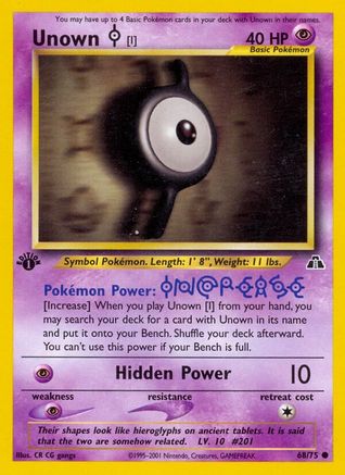 Unown [I] 68/75 - Neo Discovery 1st Edition