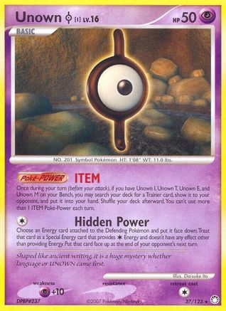 Unown [I] 37/123 - Mysterious Treasures Reverse Holofoil