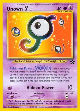 Unown [J] 38/53 - Wizards Black Star Promos