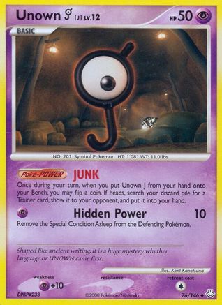 Unown J 76/146 - Legends Awakened Reverse Holofoil