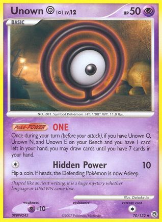 Unown [O] 70/132 - Secret Wonders Reverse Holofoil