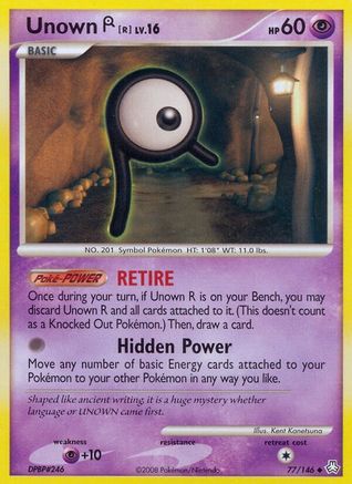 Unown R 77/146 - Legends Awakened Reverse Holofoil