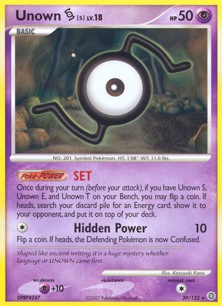 Unown [S] 39/132 - Secret Wonders Reverse Holofoil