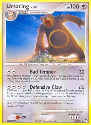 Ursaring 38/123 - Mysterious Treasures Reverse Holofoil