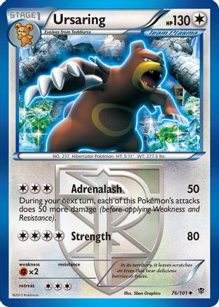 Ursaring 76/101 - Plasma Blast Reverse Holofoil