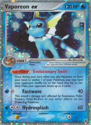 Vaporeon ex 110/113 - Delta Species Holofoil