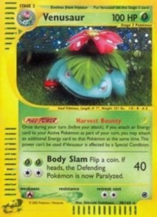 Venusaur 30/165 - Expedition Base Set Holofoil