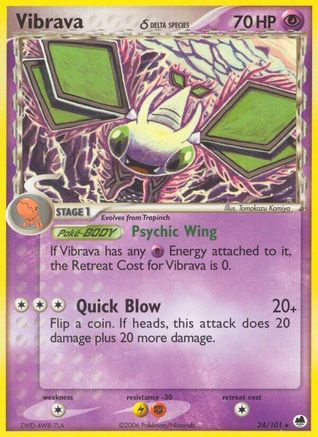 Vibrava δ 24/101 - Dragon Frontiers Reverse Holofoil