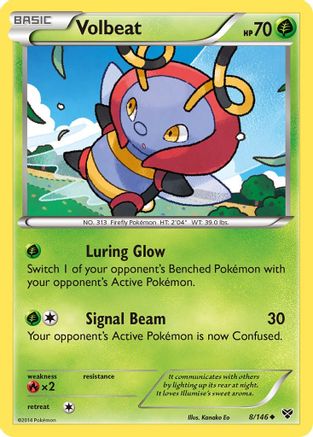 Volbeat 8/146 - XY Base Set Reverse Holofoil