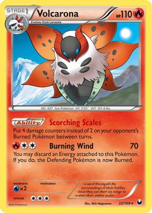 Volcarona 22/108 - Dark Explorers Holofoil