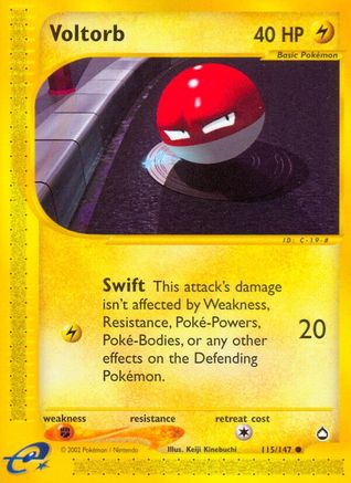 Voltorb (115) 115/147 - Aquapolis Reverse Holofoil