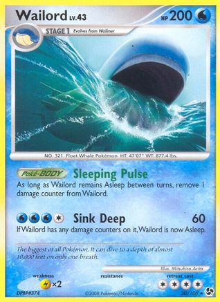 Wailord 30/106 - Great Encounters Reverse Holofoil