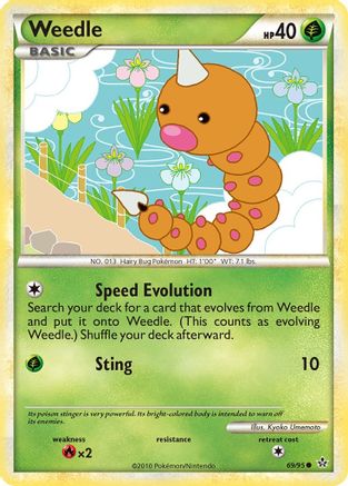 Weedle 69/95 - HSUnleashed Reverse Holofoil