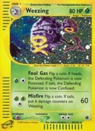 Weezing 32/165 - Expedition Base Set Reverse Holofoil