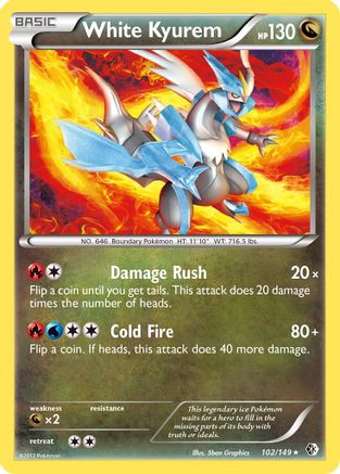 White Kyurem 102/149 - Boundaries Crossed Reverse Holofoil