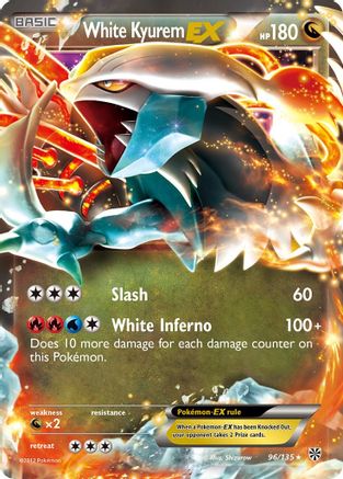 White Kyurem EX 96/135 - Plasma Storm Holofoil