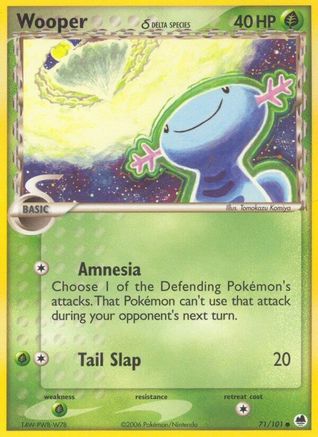 Wooper (Delta Species) 71/101 - Dragon Frontiers Reverse Holofoil