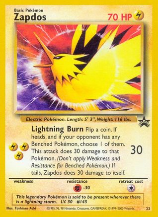 Zapdos 23/53 - WoTC Promo