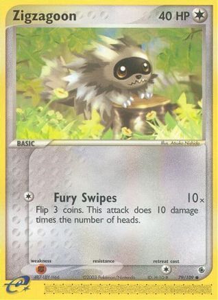 Zigzagoon 79/109 - Ruby & Sapphire Reverse Holofoil