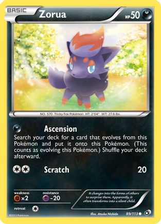 Zorua 89/113 - Legendary Treasures