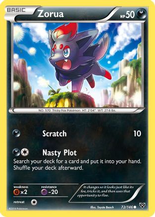 Zorua 72/146 - XY Base Set Reverse Holofoil