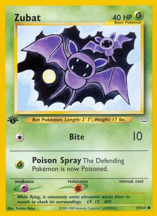 Zubat 59/64 - Neo Revelation 1st Edition