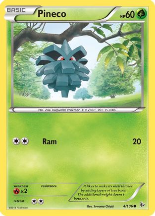 Pineco 4/106 - XY  Flashfire Reverse Holofoil