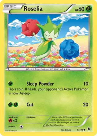 Roselia 8/106 - XY  Flashfire Reverse Holofoil