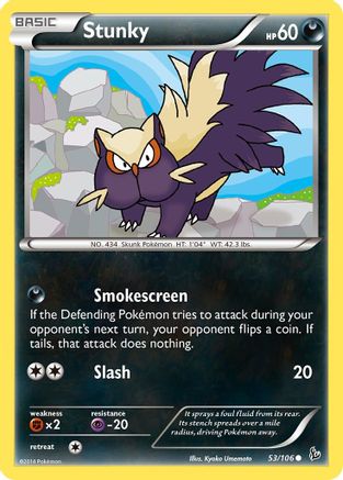 Stunky (53) 53/106 - XY  Flashfire Reverse Holofoil